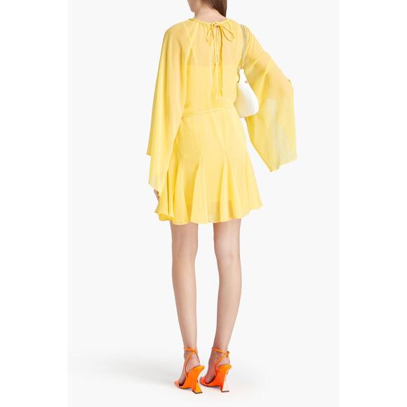 Alice + Olivia Belted Crepon Mini Dress - Picture 3 of 4